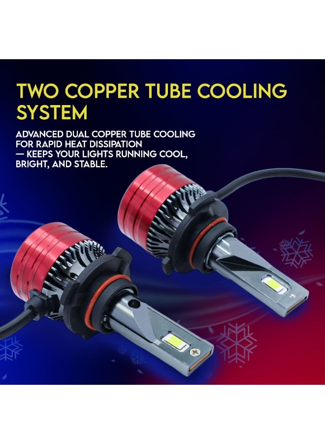 Pack of 2 DF-30 360° High Power LED Headlight Bulbs – 9006 | 60W | Single Beam | 6000K Without Driver | 6-Month International Warranty - Image 3